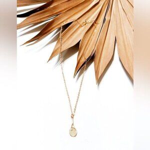 Tennis racket necklace S552